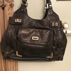 Banana Republic navy blue leather purse