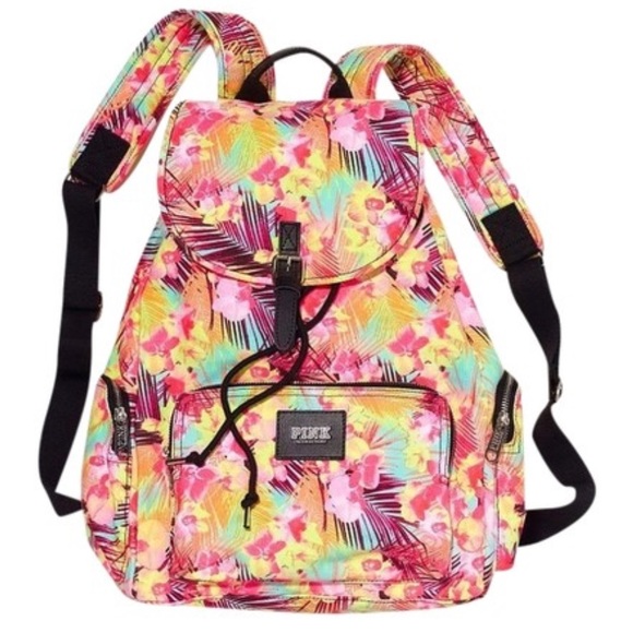 PINK Victoria's Secret Handbags - VS Pink Hawaiian print backpack