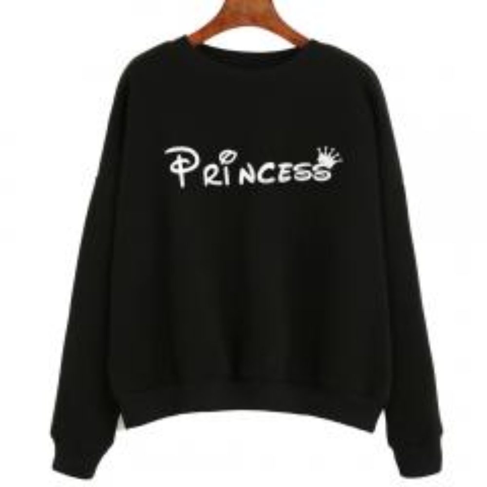 Women long Sleeve Blouse Letter Print Sweatshirt