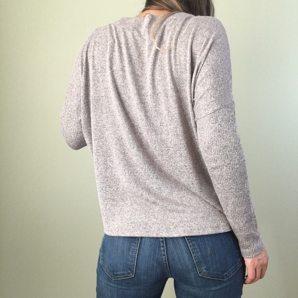 Genoa Lace Up Luxe Comfy Sweater - 1 SMALL LEFT - Picture 4 of 7