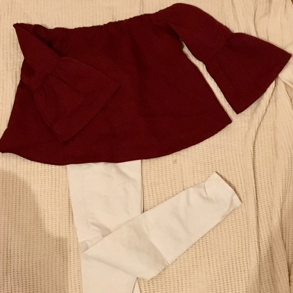 LAST CHANCE Off the Shoulder Top with Bell Sleeves