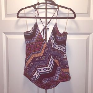 South Moon Under Printed Halter Crop