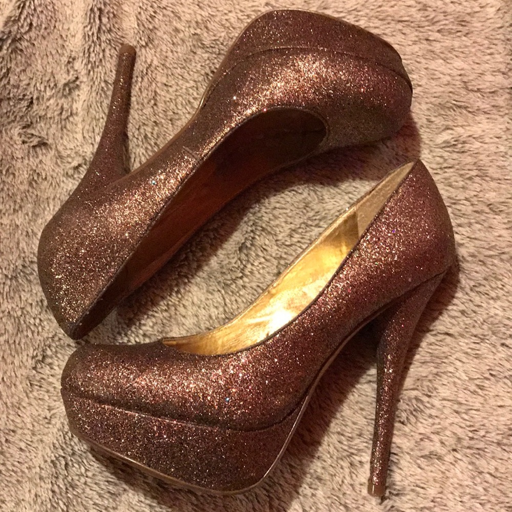 Pink Glitter Pumps