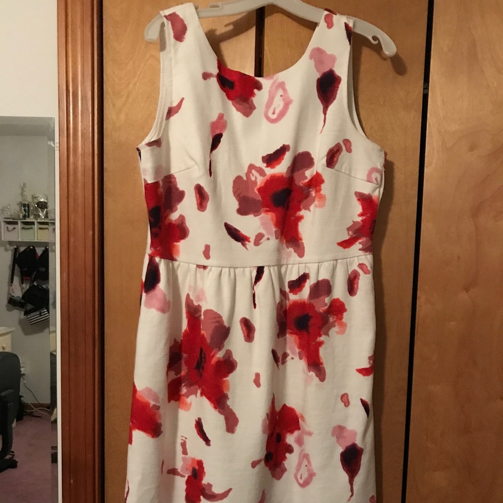 White and Red Flower Dress