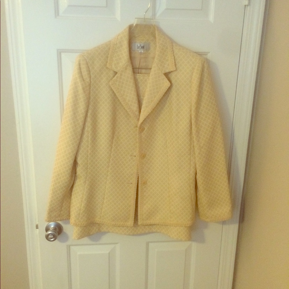 Le Suit Yellow Skirt Suit (14)