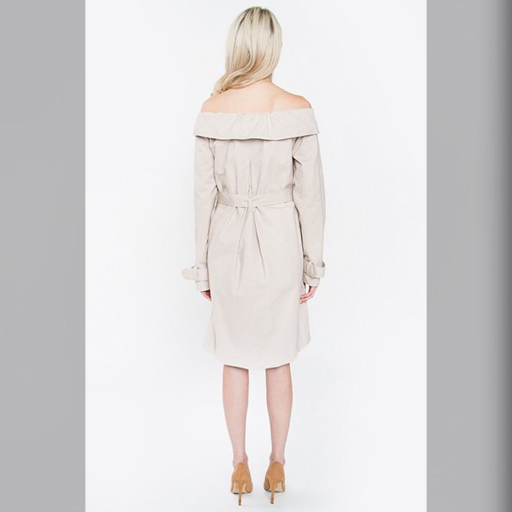 Off Shoulder Trench Coat - Picture 3 of 3