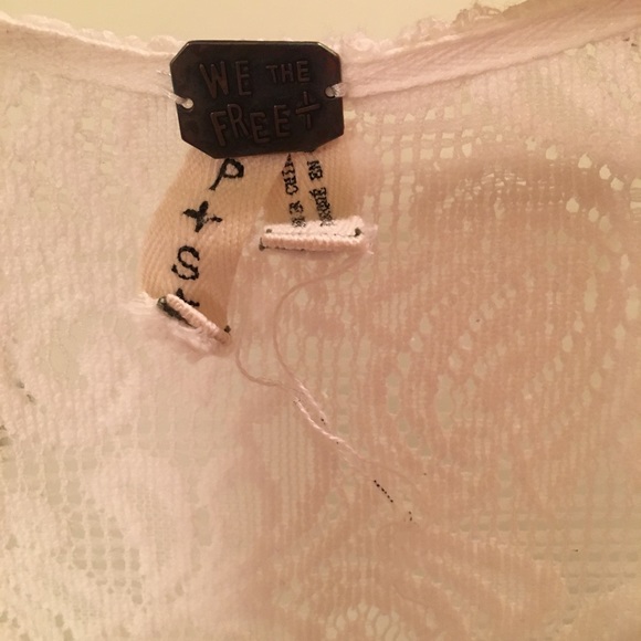 FREE PEOPLE long sleeve white lace shirt - Picture 5 of 5