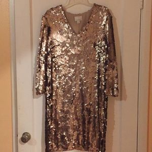 Gold party dress