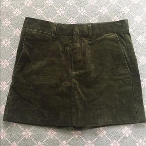 Rugby Ralph Lauren Corduroy Green Mini Skirt