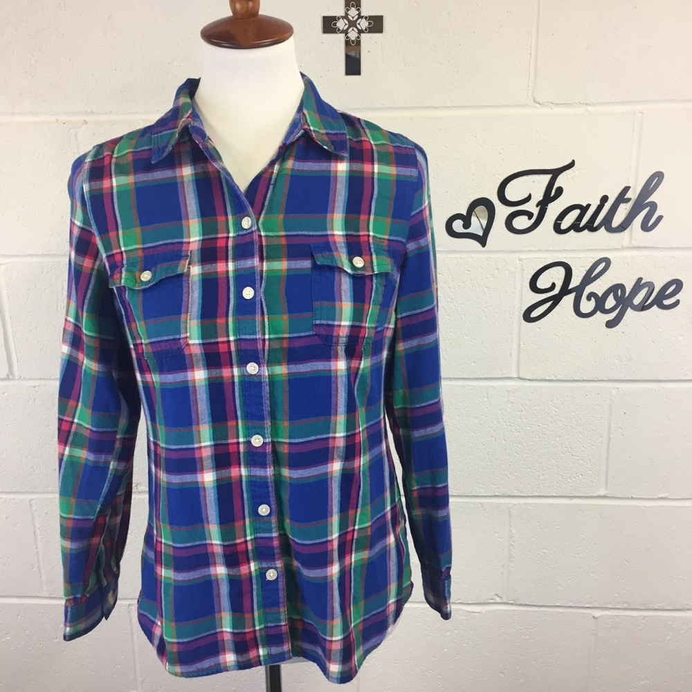 Old Navy Plaid Button Down Shirt SZ Small