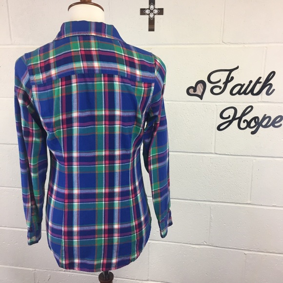 Old Navy Plaid Button Down Shirt SZ Small - Picture 2 of 7