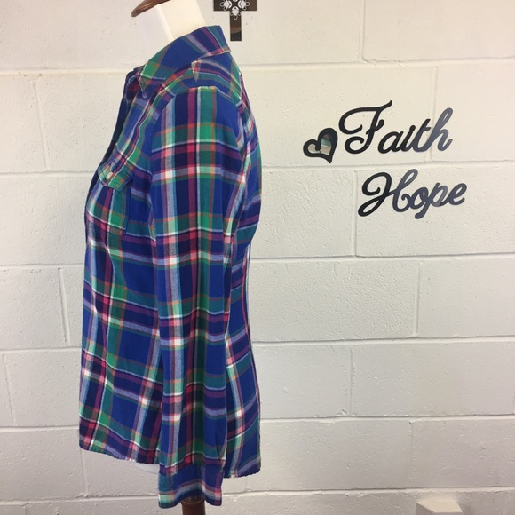 Old Navy Plaid Button Down Shirt SZ Small - Picture 4 of 7