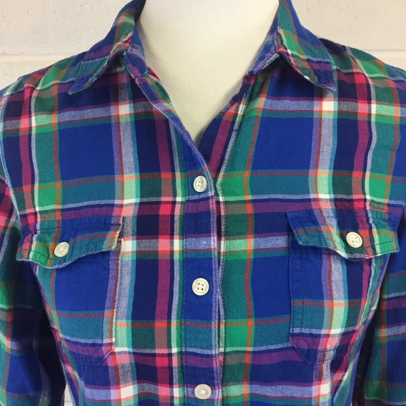 Old Navy Plaid Button Down Shirt SZ Small - Picture 5 of 7