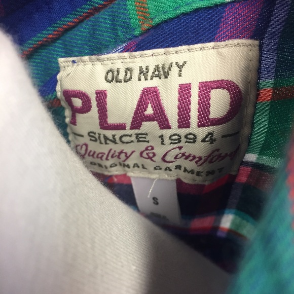 Old Navy Plaid Button Down Shirt SZ Small - Picture 6 of 7