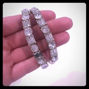 Two stretch rhinestone bracelets