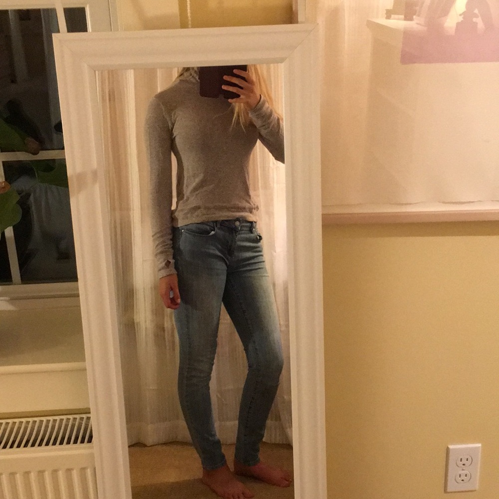 Gray turtleneck