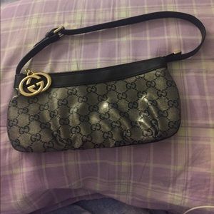 Gucci monogram pochette handbag