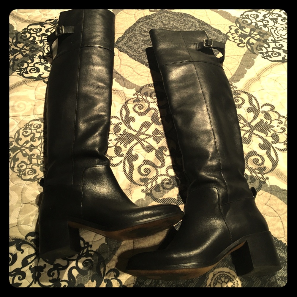 Black over the knee boots