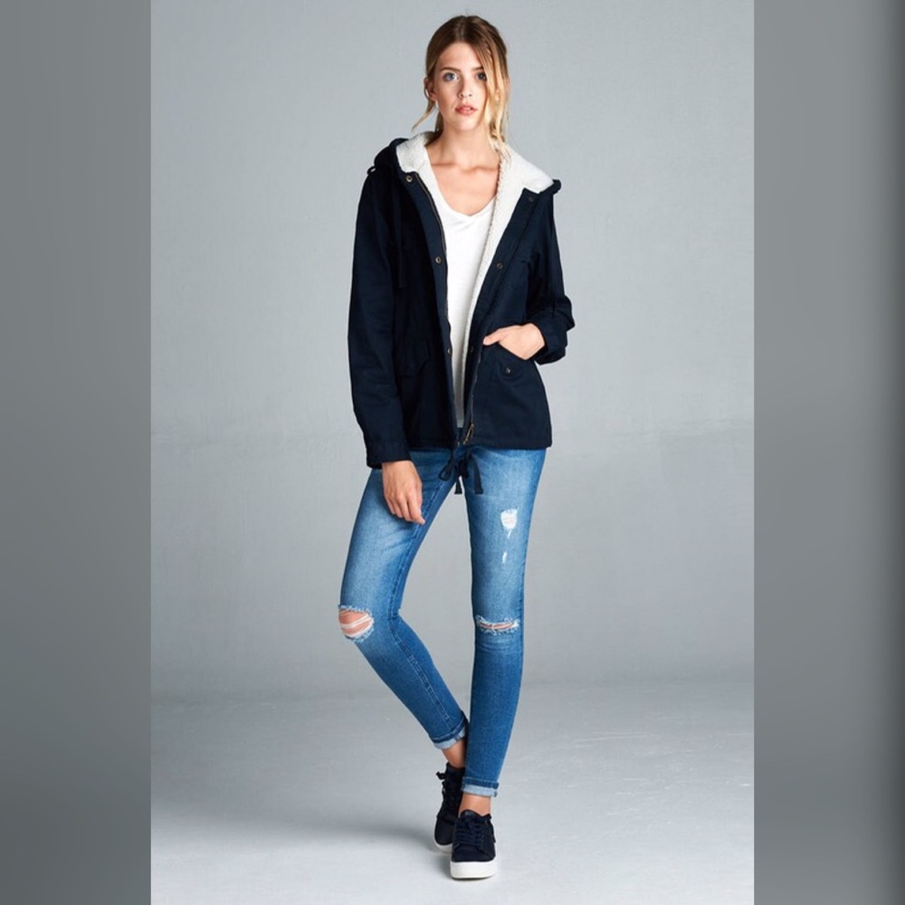 Navy Utility Jacket - Picture 2 of 2