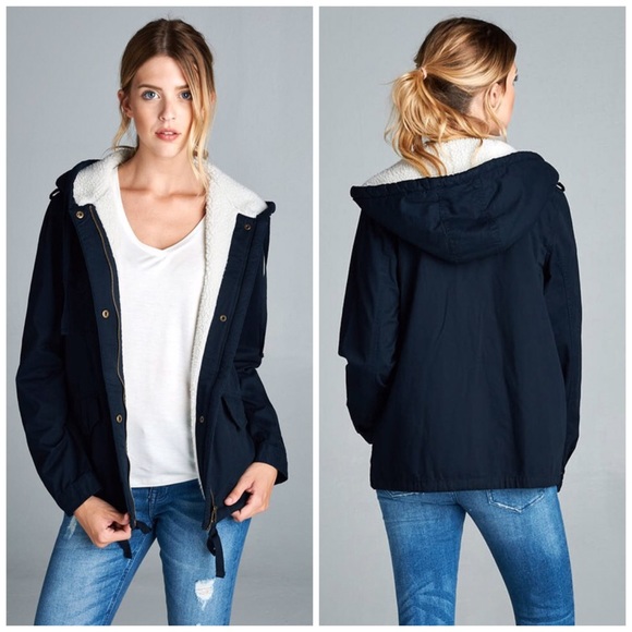 Jackets & Blazers - Navy Utility Jacket