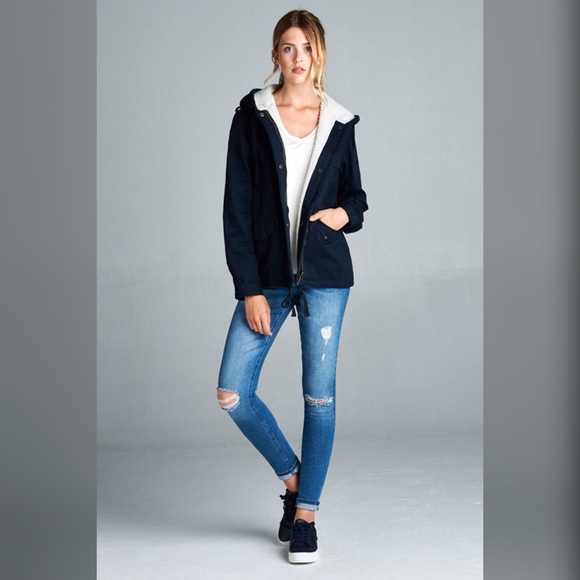 Navy Utility Jacket - Picture 2 of 2