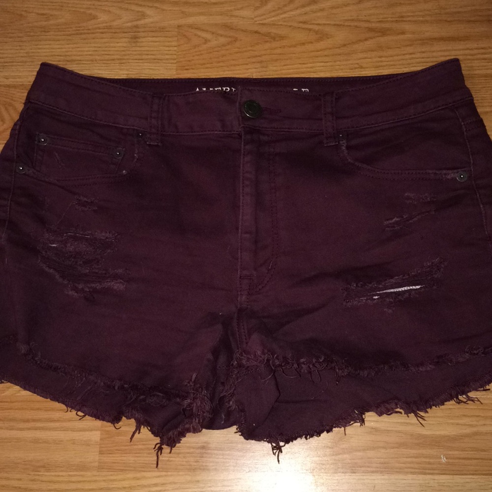 Size 12 Stretch maroon colored shorts.