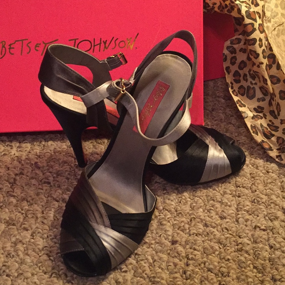 Betsey Johnson satin sandals