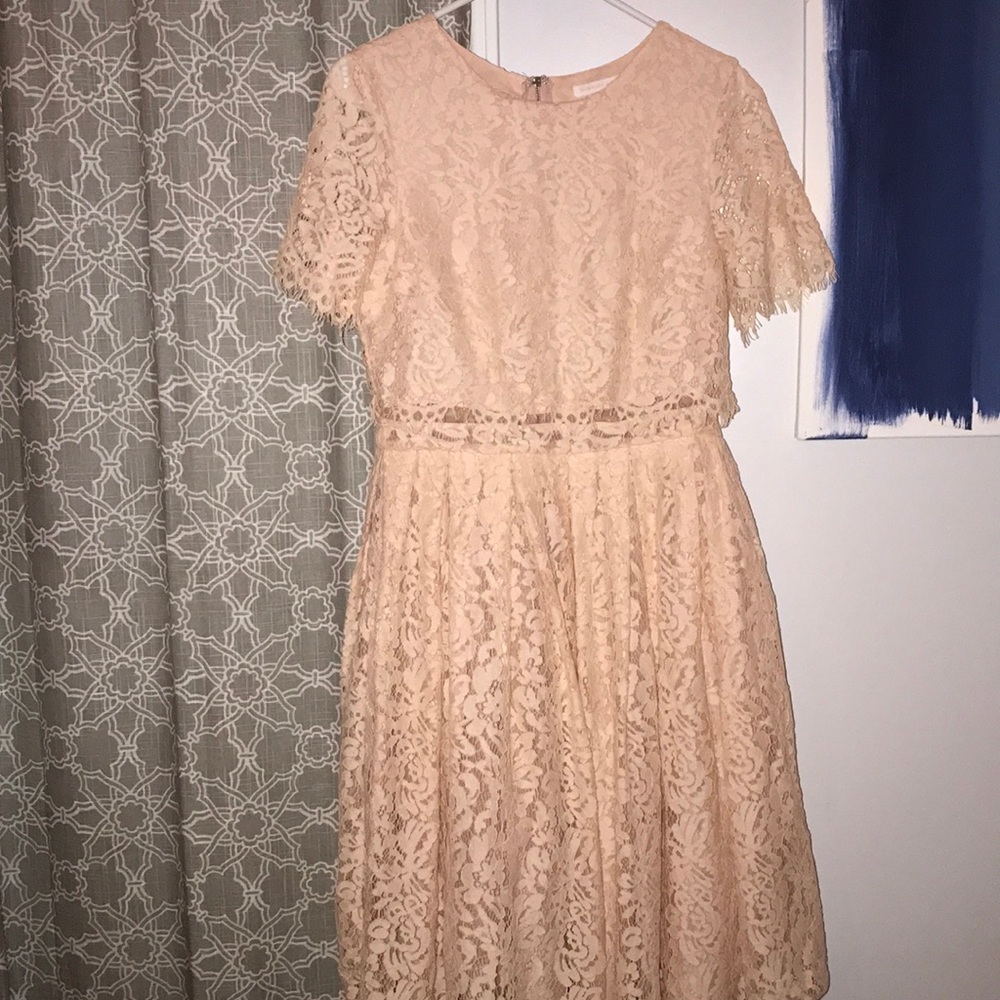 Blush Lace Midi