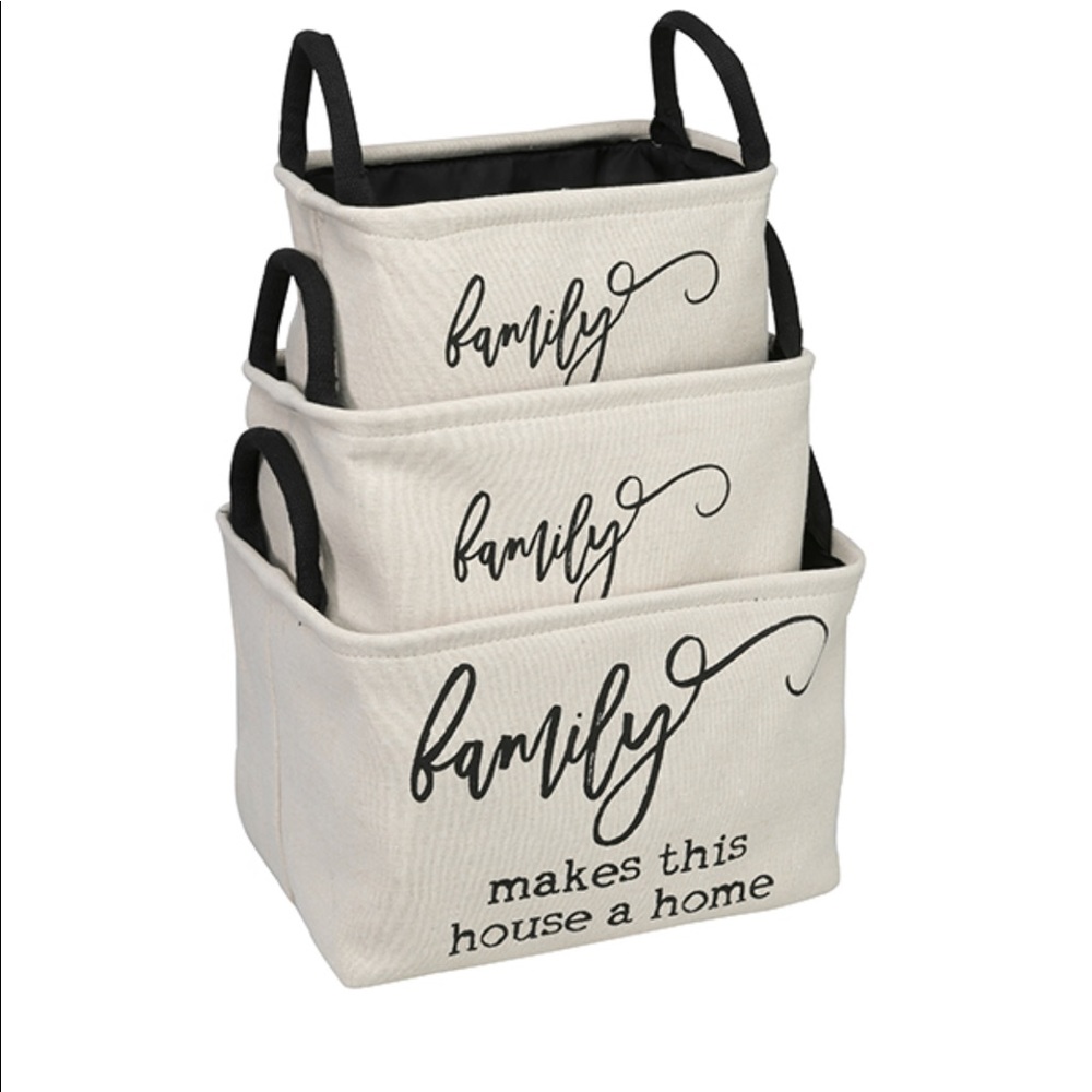 Canvas Storage Bin-Family Makes This House a Home