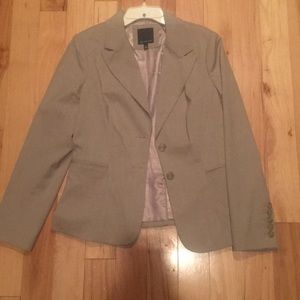 The Limited tan, fitted, suit jacket