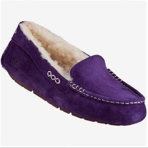 UGG Australia Ansley Purple Suede Slipper, Size 6