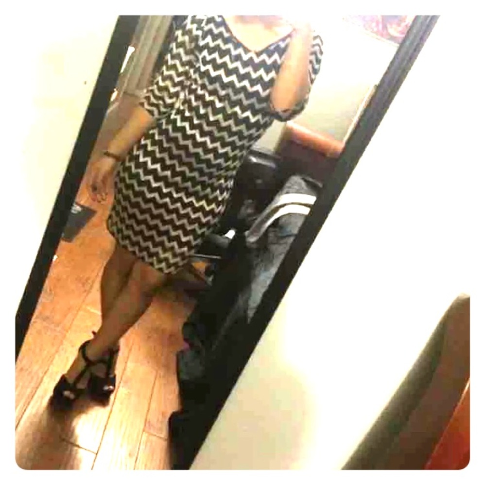 Black and gold dress