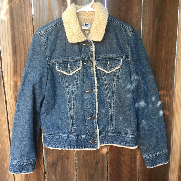 sherpa lined denim jacket gap