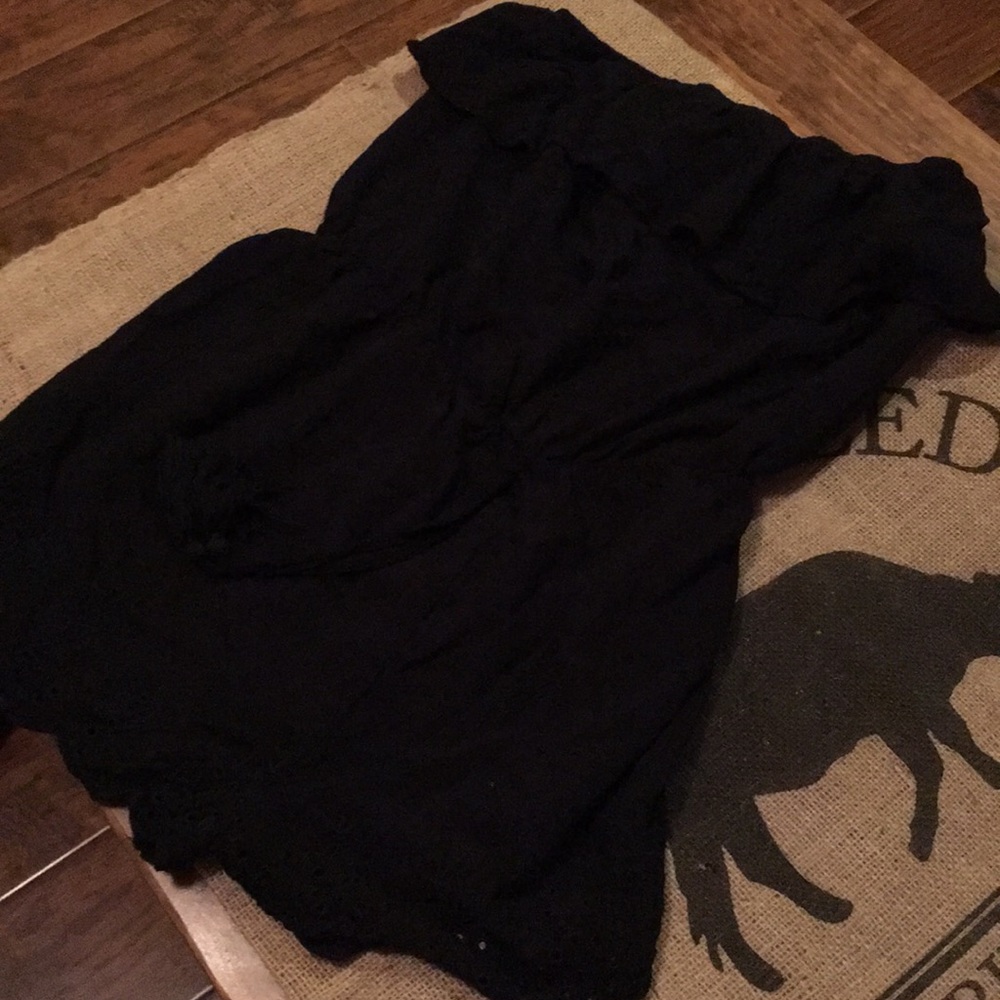 Mossimo black off shoulder romper