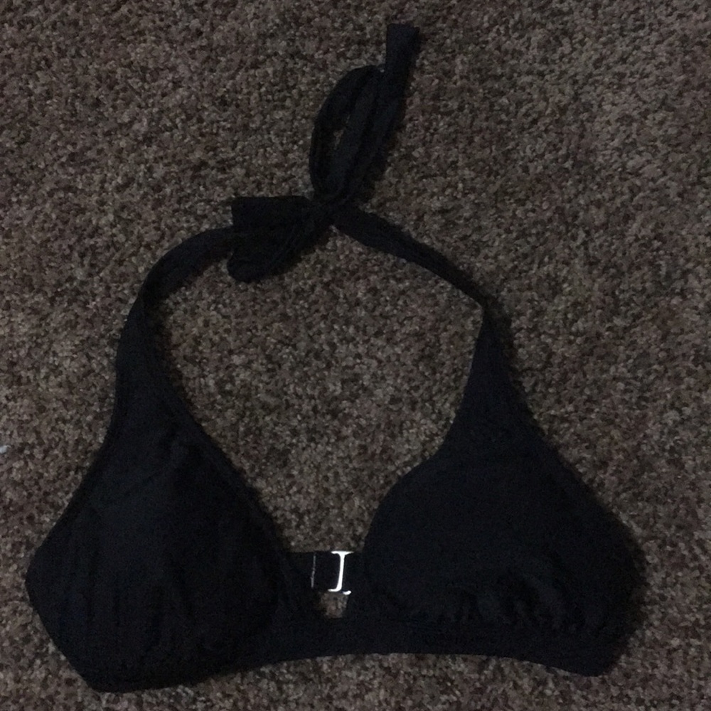 Solid black Roxy swim top