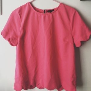 Hot pink scallop top
