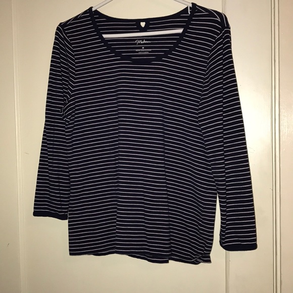 Tops - Blue and White Striped Top