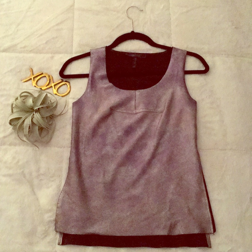 Faux Leather Tank Too