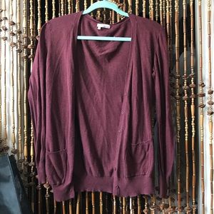 Burgundy cardigan