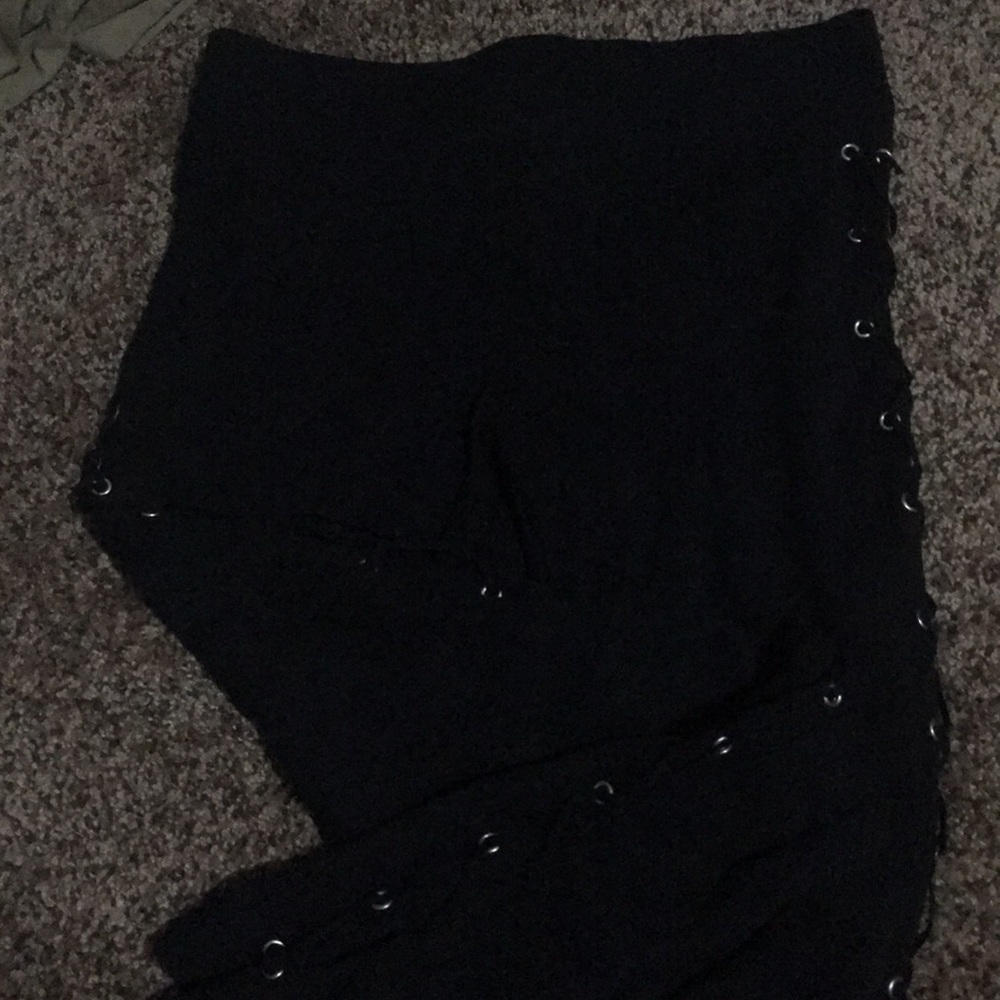 Lace up side leggings