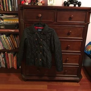 Black quilted fall/spring jacket-size small