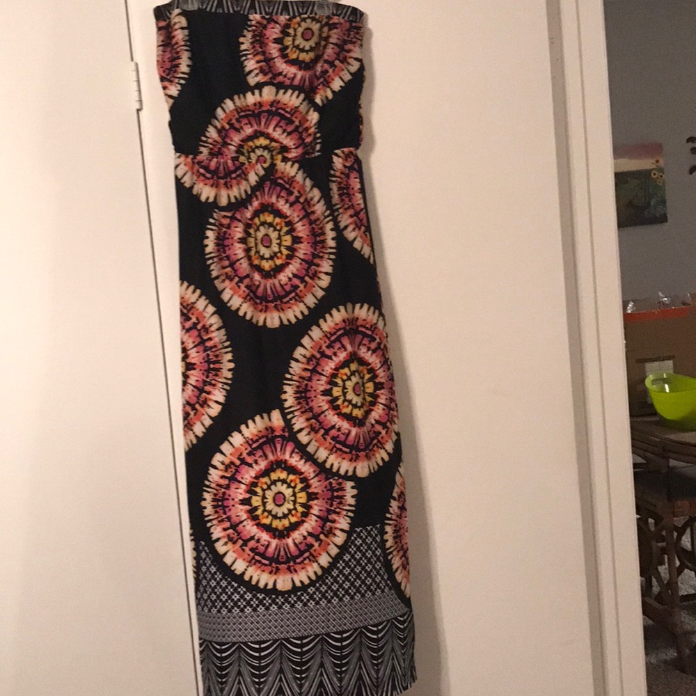 Strapless fitted Maxi Dress