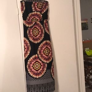 Strapless fitted Maxi Dress