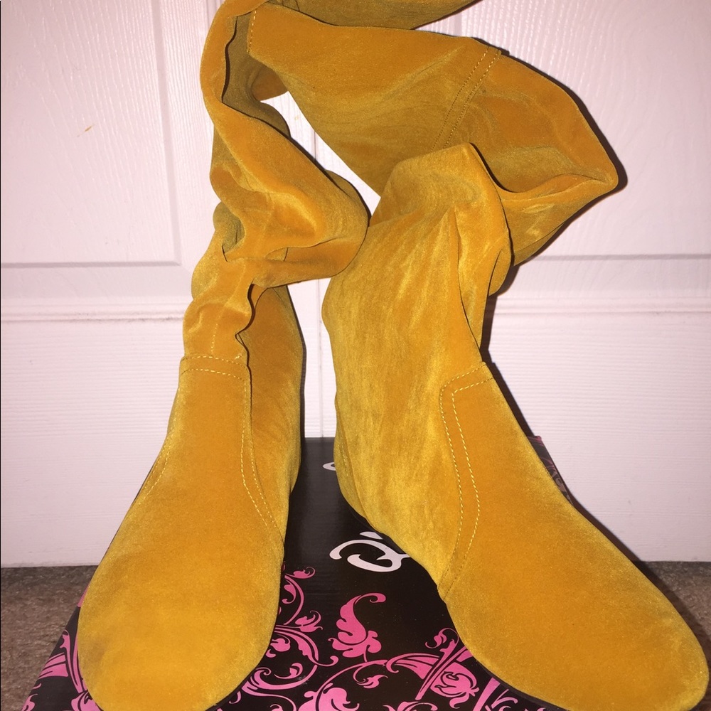 Mustard colored boots