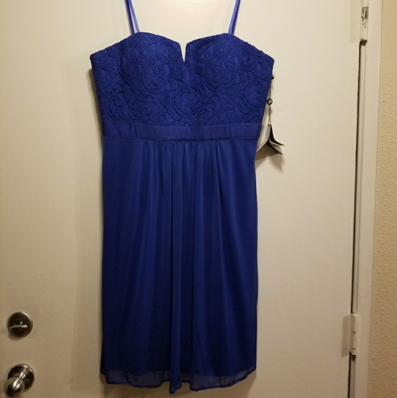 Strapless stretch tulle lace dress. Size 12 - Picture 1 of 3