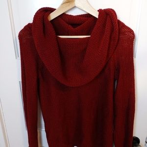 Red Cowl Neck Sweater
