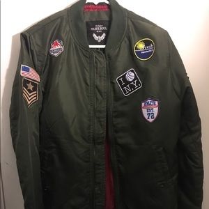Men's Patched Bomber Jacket