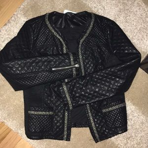 Black leather jacket