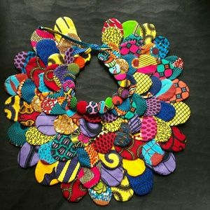 African Print necklace  (bib)