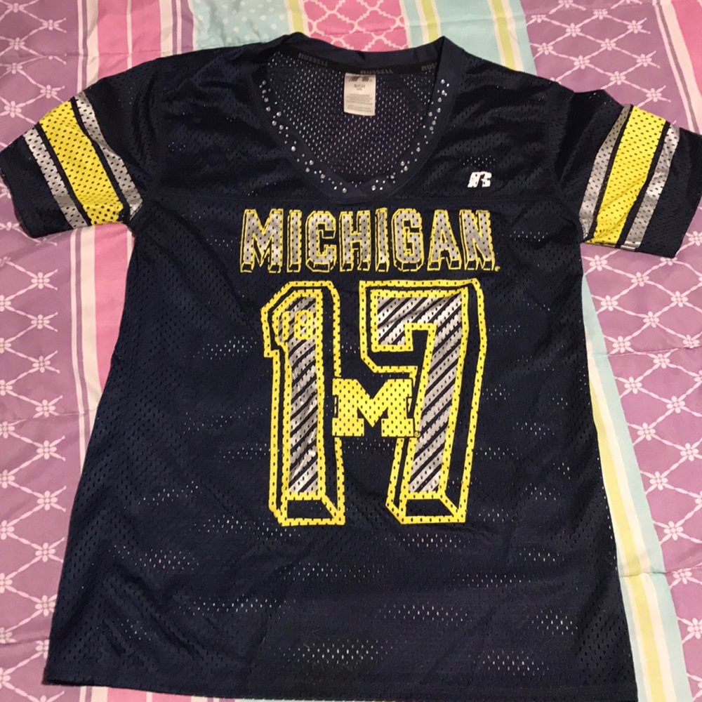 Rhinestone Michigan Jersey #17